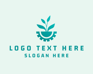 Research - Biotech Plant Gear logo design