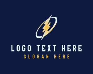 Power Electrician Lightning logo design