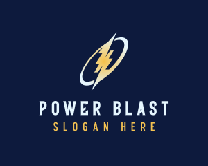 Power Electrician Lightning logo design