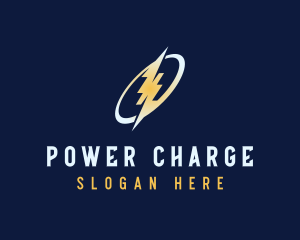 Power Electrician Lightning logo design