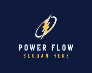 Power Electrician Lightning logo design