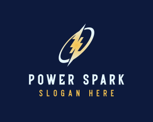 Electrician - Power Electrician Lightning logo design