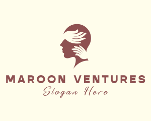 Maroon - Head Massage Wellness logo design