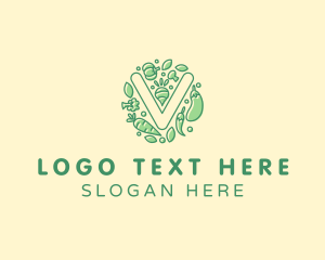 Vegan - Healthy Vegetable Farm logo design
