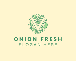 Onion - Healthy Vegetable Farm logo design