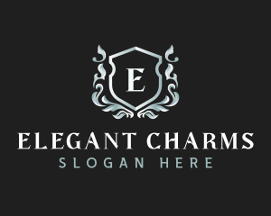 Elegant Florist Shield logo design