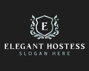 Elegant Florist Shield logo design