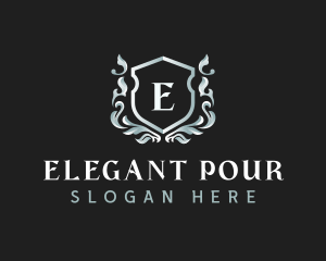 Elegant Florist Shield logo design