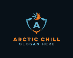 Ice - Fire Ice Hvac logo design