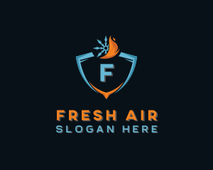 Fire Ice Hvac logo design