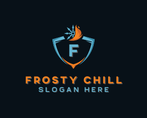 Ice - Fire Ice Hvac logo design