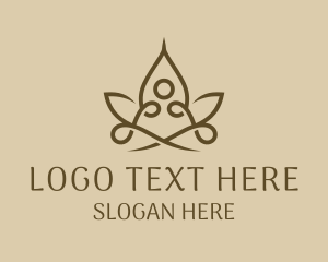 Pose - Flower Yoga Wellness logo design