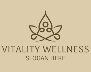 Flower Yoga Wellness  logo design