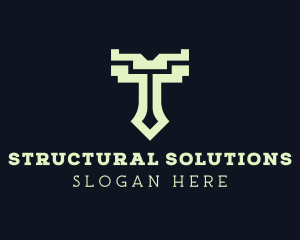 Structural - Engineering Tie Drill Tool logo design