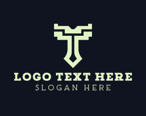 Letter - Engineering Tie Drill Tool logo design