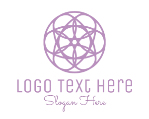 Islamic - Purple Flower Pattern logo design