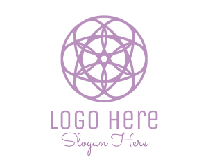 Pattern - Purple Flower Pattern logo design