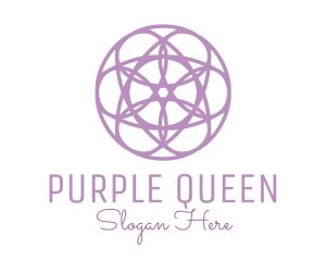 Purple Flower Pattern logo design