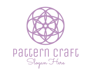 Purple Flower Pattern logo design