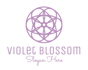 Purple Flower Pattern logo design