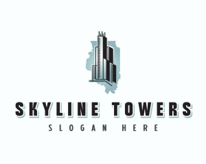 Illinois Willis Tower logo design