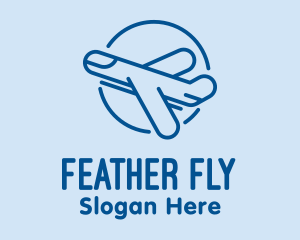 Flying Blue Jet  logo design