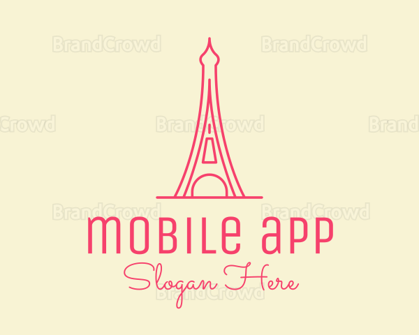 Pink Eiffel Tower Logo