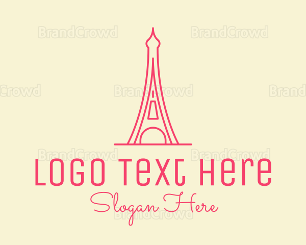 Pink Eiffel Tower Logo