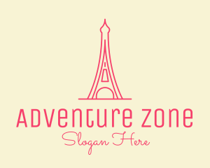 Pink Eiffel Tower  logo design