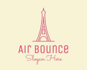 Pink Eiffel Tower  logo design