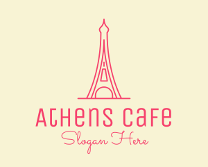 Pink Eiffel Tower  logo design