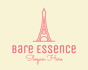 Pink Eiffel Tower  logo design