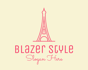 Pink Eiffel Tower  logo design