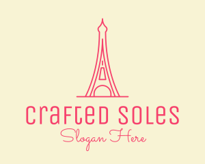 Pink Eiffel Tower  logo design