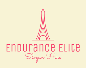 Pink Eiffel Tower  logo design