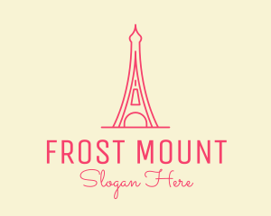 Pink Eiffel Tower  logo design