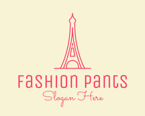 Pink Eiffel Tower  logo design