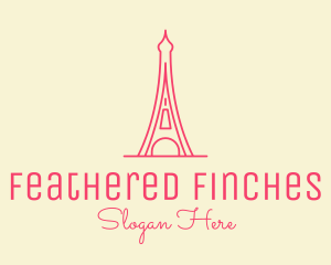 Pink Eiffel Tower  logo design