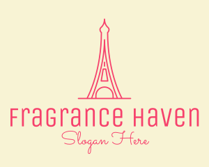 Pink Eiffel Tower  logo design