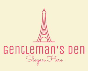 Pink Eiffel Tower  logo design