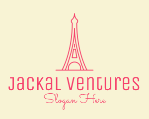 Pink Eiffel Tower  logo design