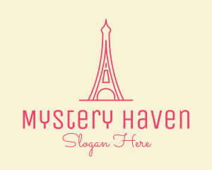 Pink Eiffel Tower  logo design