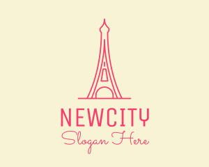 Pink Eiffel Tower  logo design