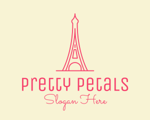 Pink Eiffel Tower  logo design