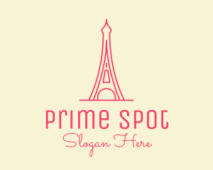 Pink Eiffel Tower  logo design