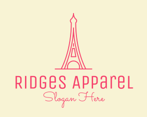 Pink Eiffel Tower  logo design