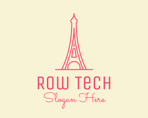 Pink Eiffel Tower  logo design