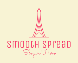 Pink Eiffel Tower  logo design