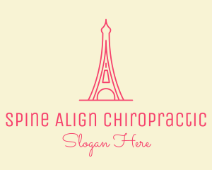 Pink Eiffel Tower  logo design