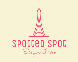 Pink Eiffel Tower  logo design